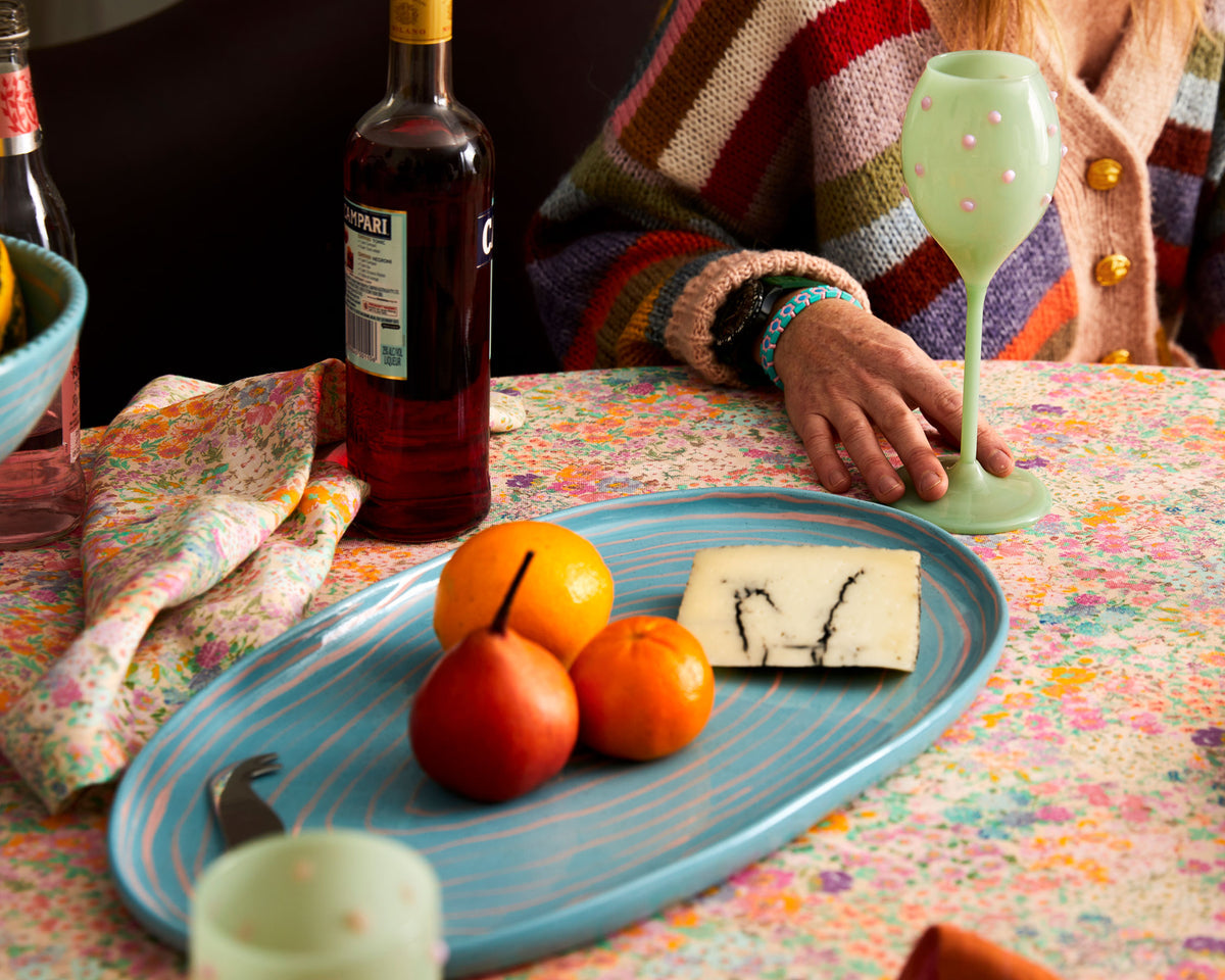 Little Bit Ditsy Round Linen Tablecloth - Kip&Co