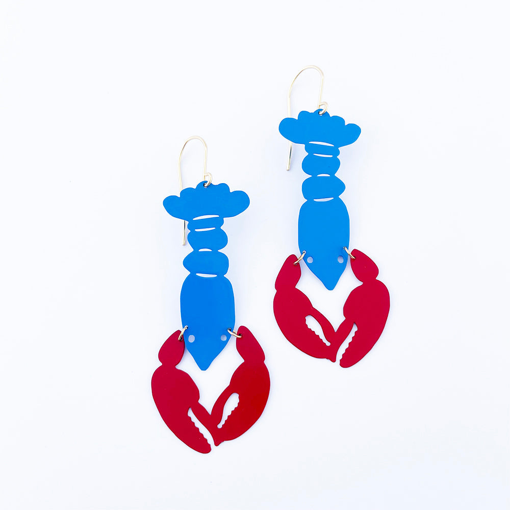 Lobster Drops in Red and Blue- Denz
