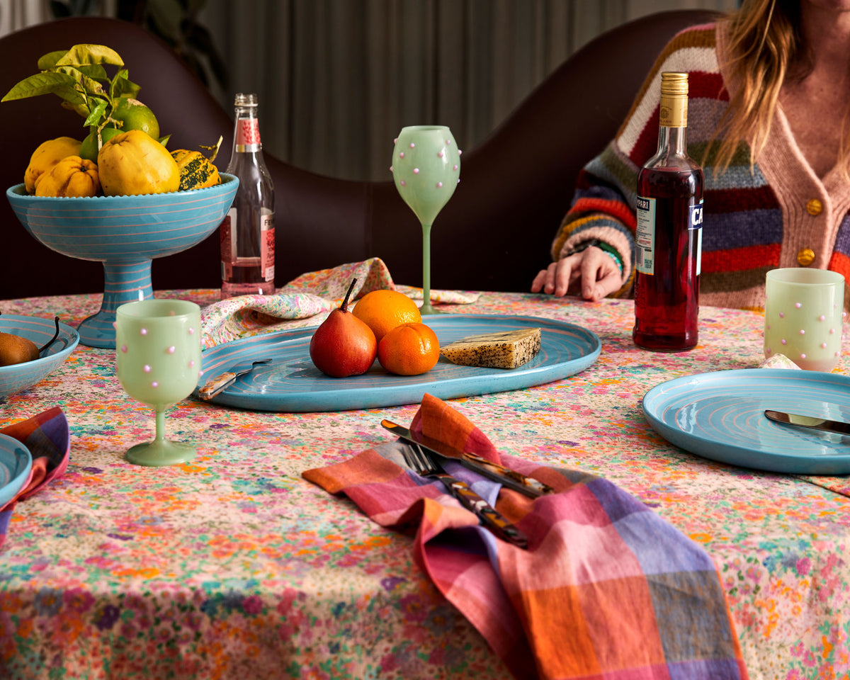 Little Bit Ditsy Round Linen Tablecloth - Kip&Co