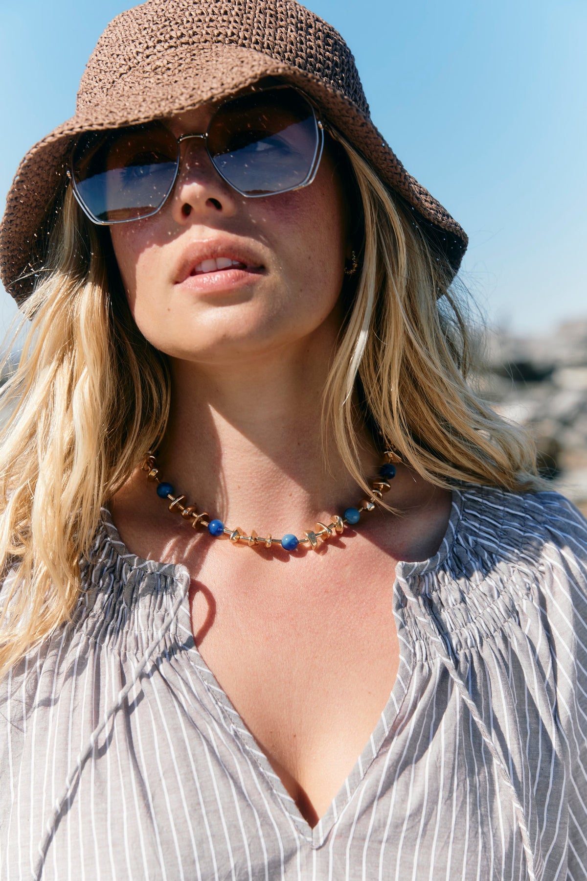 Frances Necklace -Azure