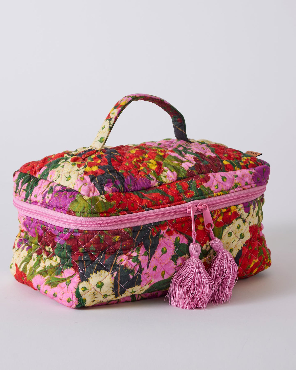 Bush Blossom Quilted Cotton Toiletry Case