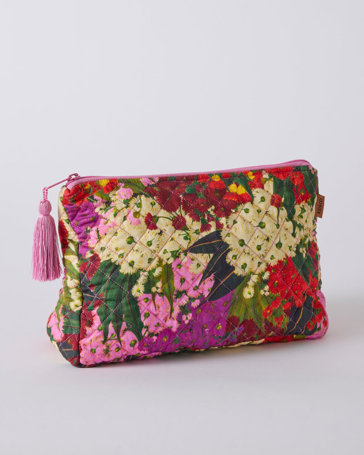 Bush Blossom Quilted Cotton Toiletry Purse