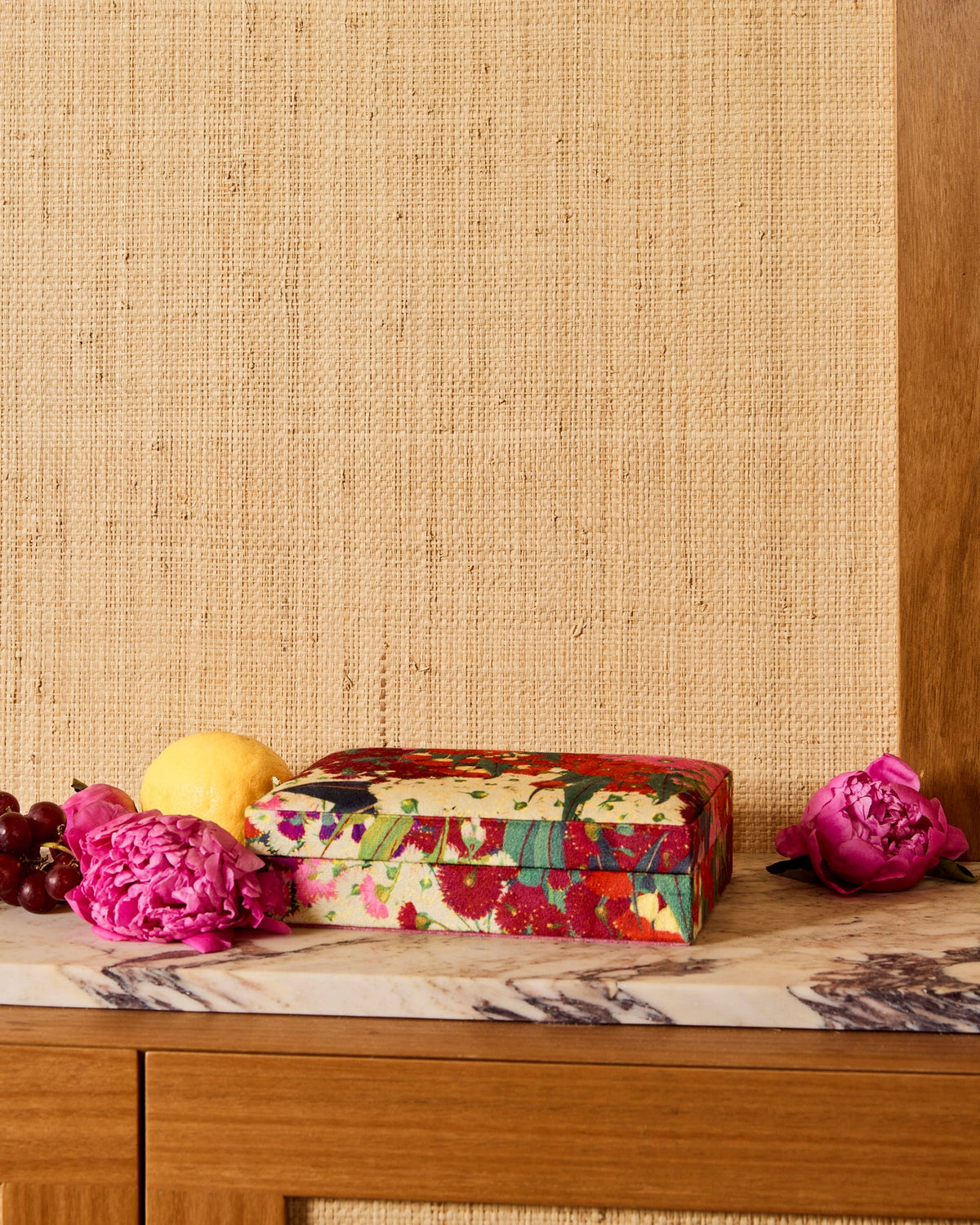 Bush Blossom Velvet Jewellery Box Small