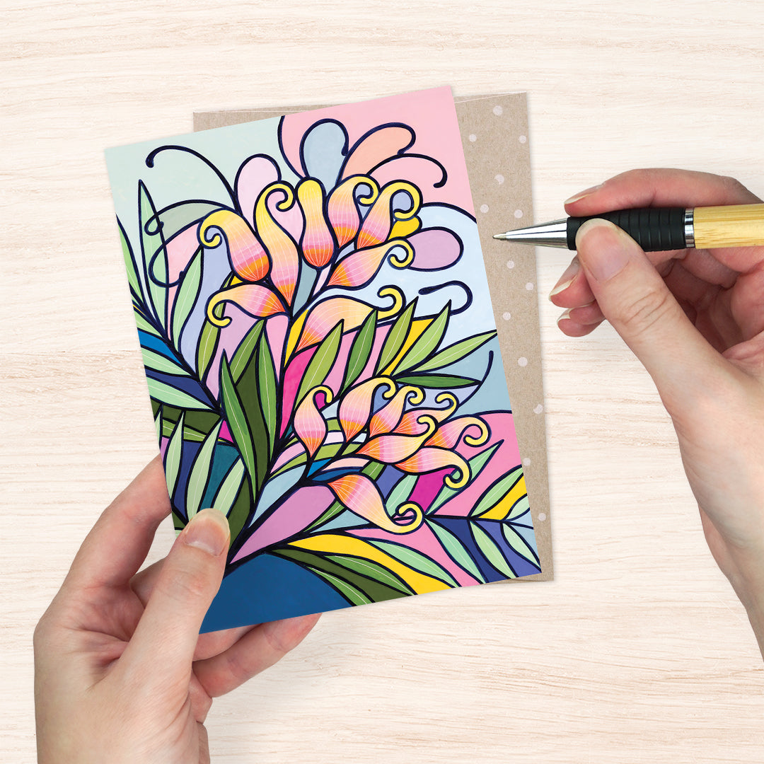 Grevillea In The Garden Card - Earth Greetings