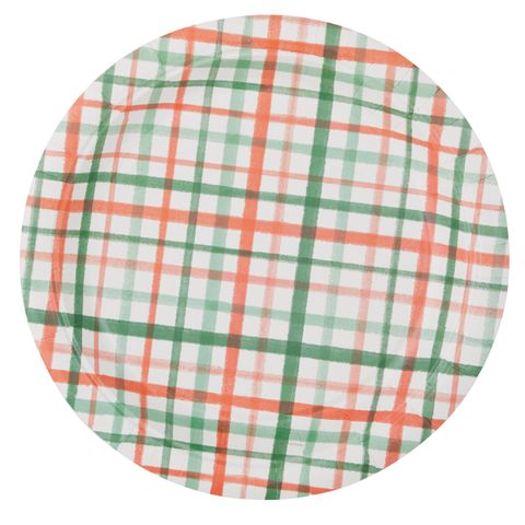 Check Round Paper Plate Pack 10