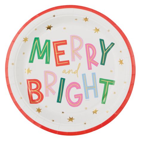Merry And Bright Paper Plate Pack 10