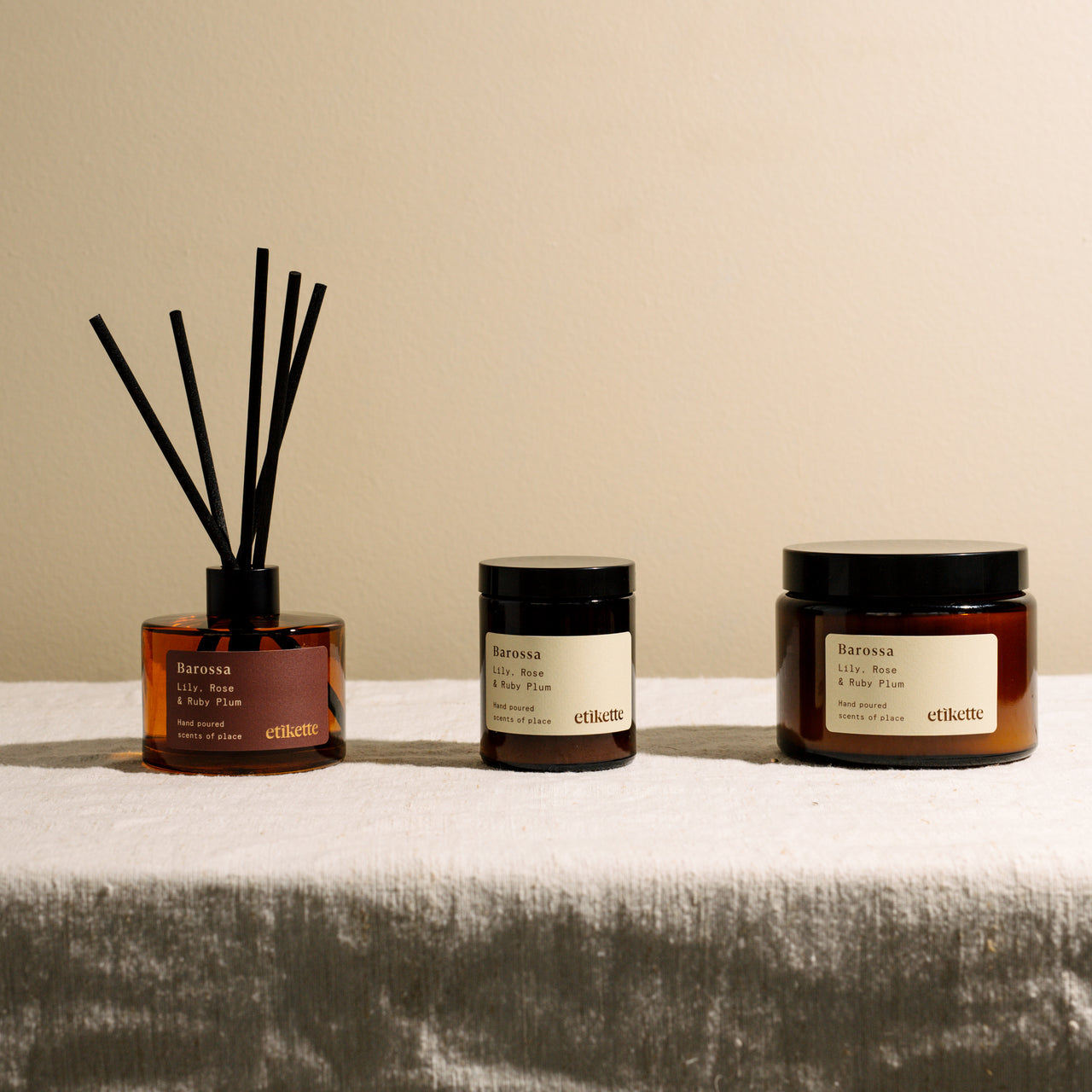 Barossa in Lily, Rose & Ruby Plum Eco Reed Diffuser