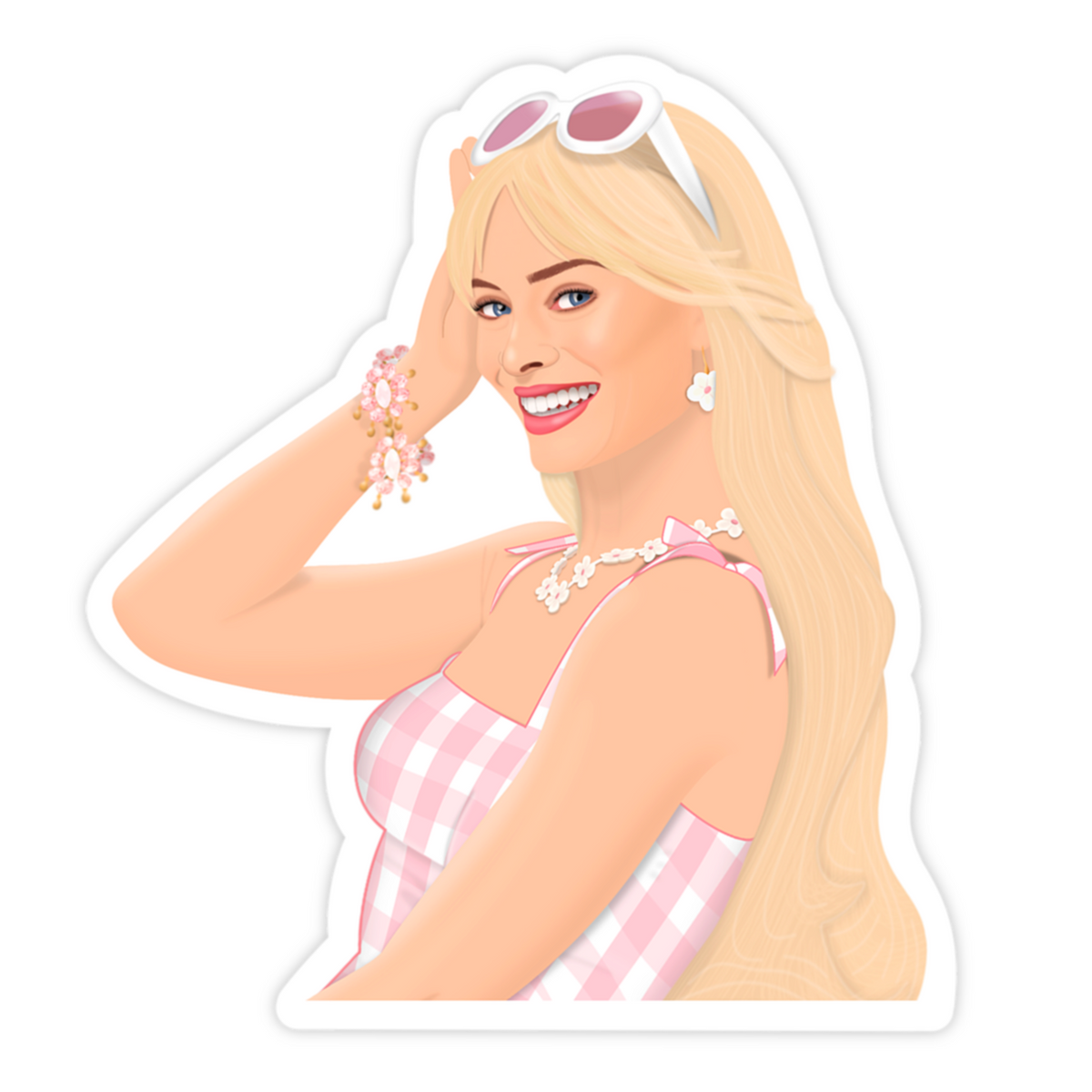 Barbie Movie Beach Barbie Margot Robbie Sticker - Trimmings