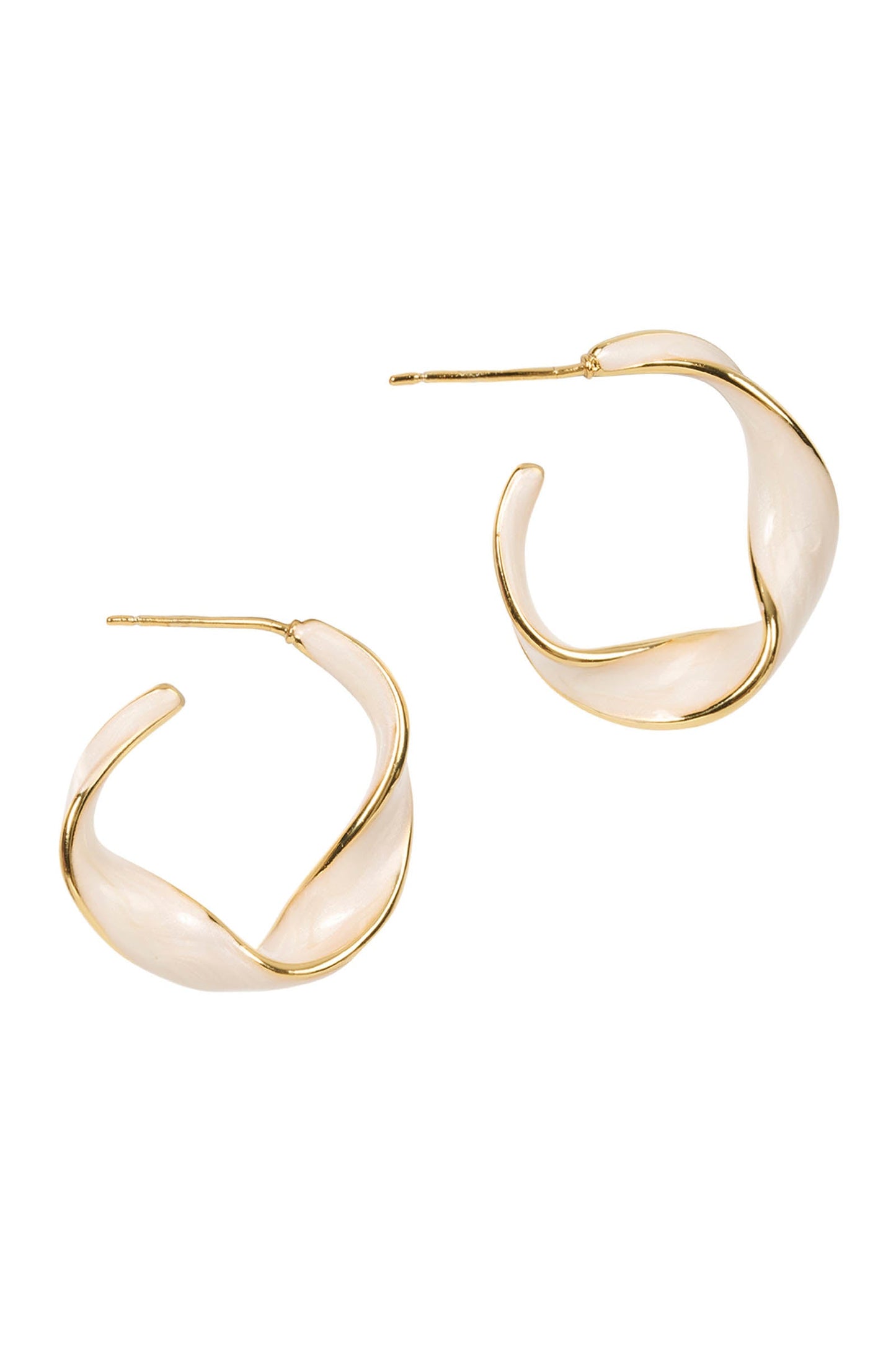 Mira Earring Twisted White