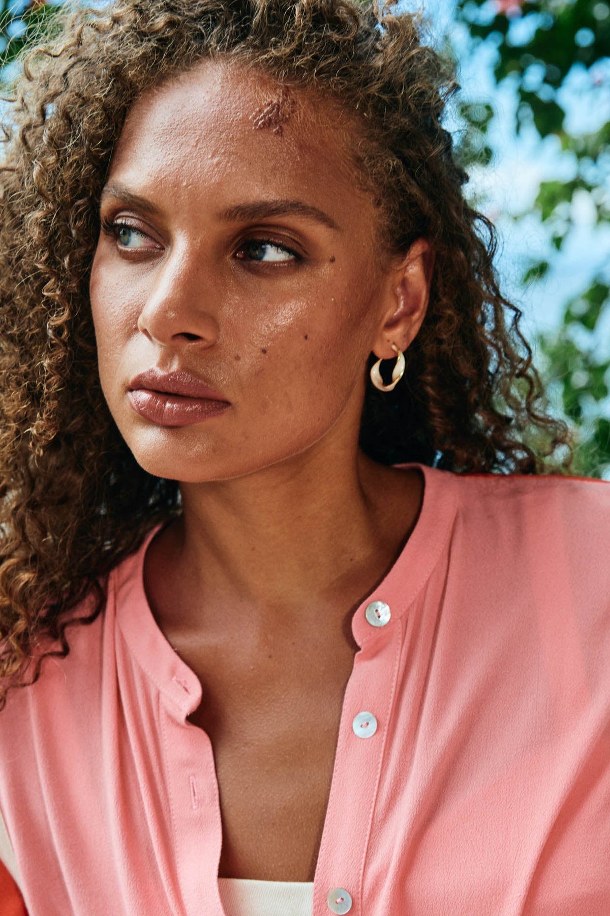 Mira Earring Twisted White