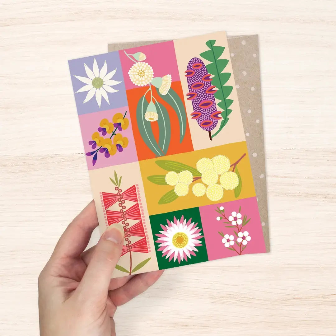 Native Patchwork Greeting Card