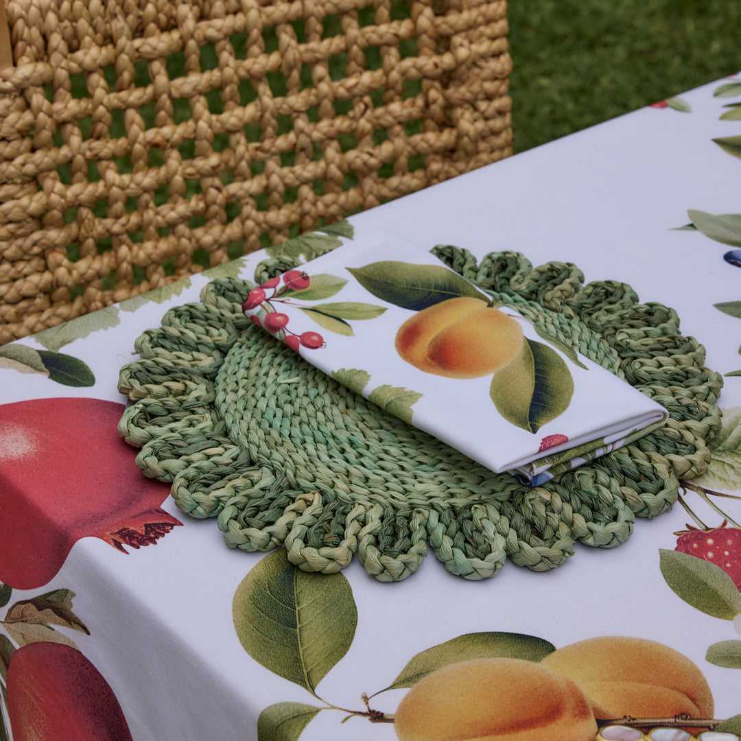 Lucie Dark Green/Light Green Braided Placemat