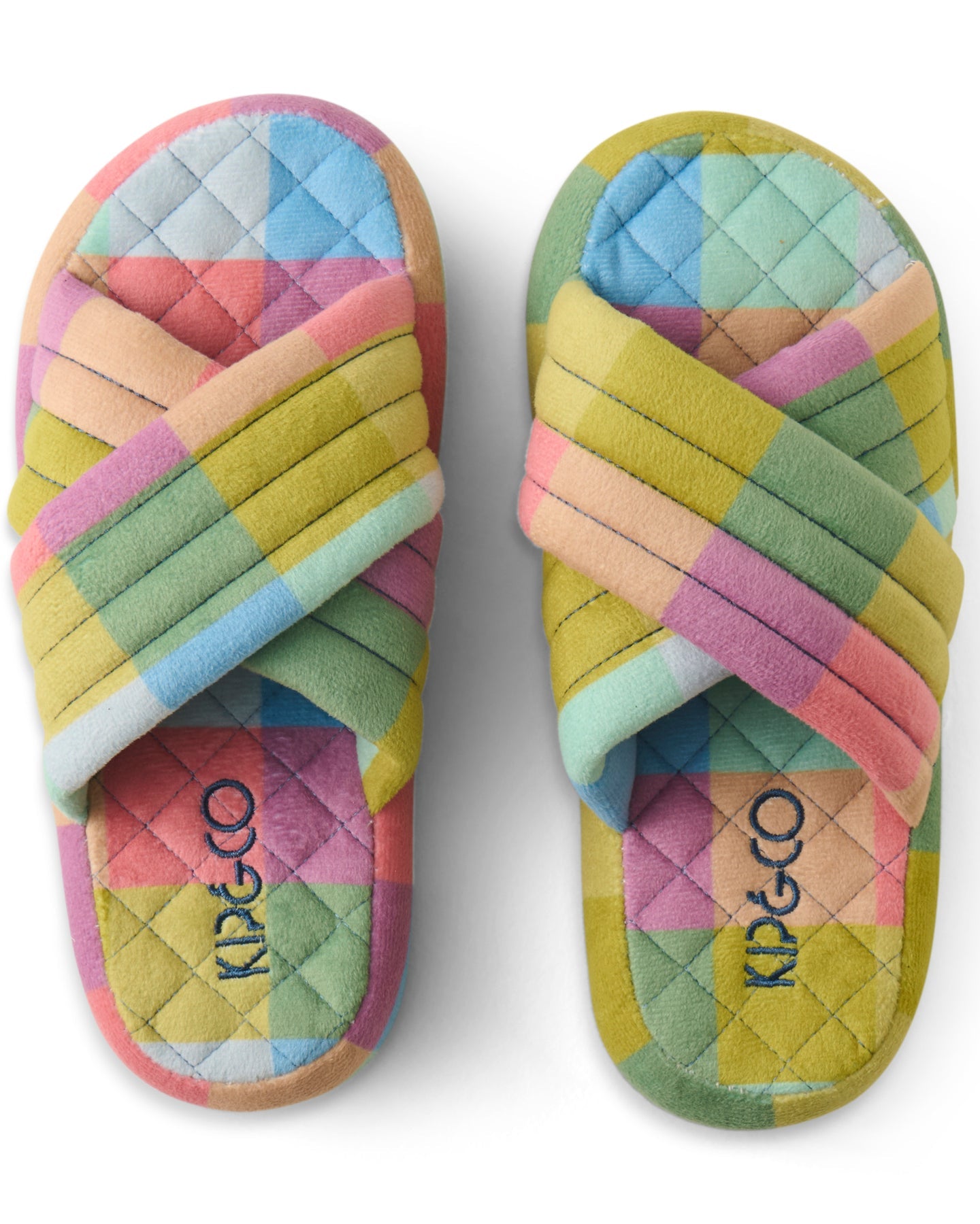 Florida Tartan Quilted Velvet Adult Slipper
