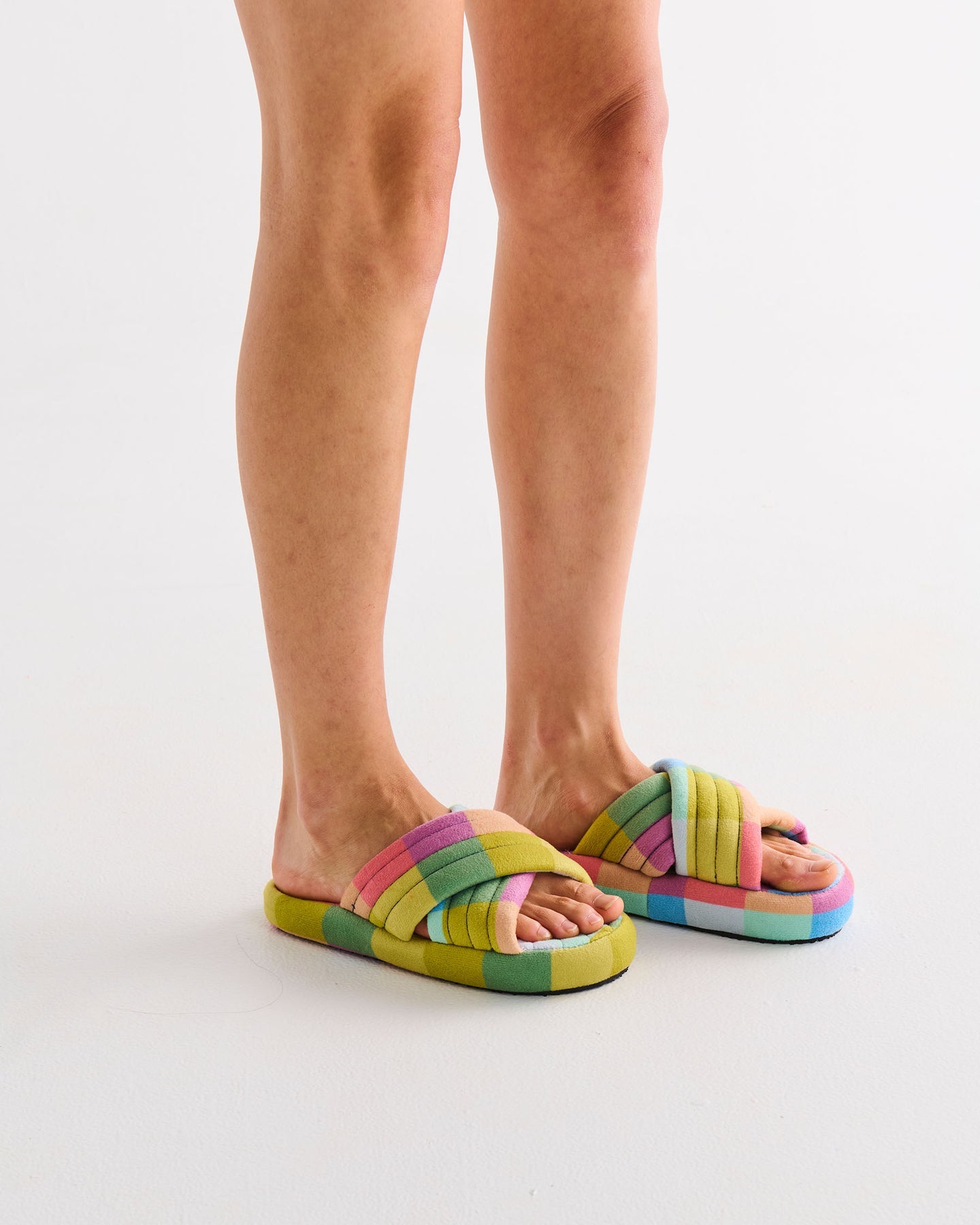 Florida Tartan Quilted Velvet Adult Slipper