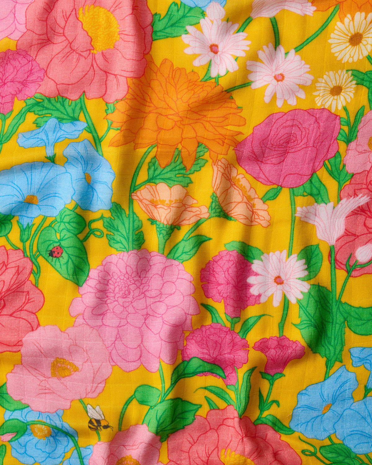 Follow The Sun Yellow Bamboo Swaddle