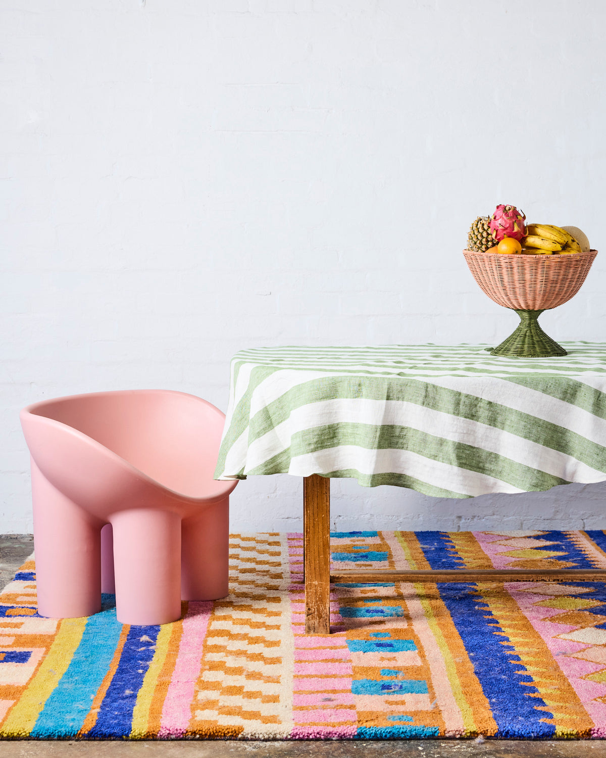 Moss Stripe Tablecloth Rectangular