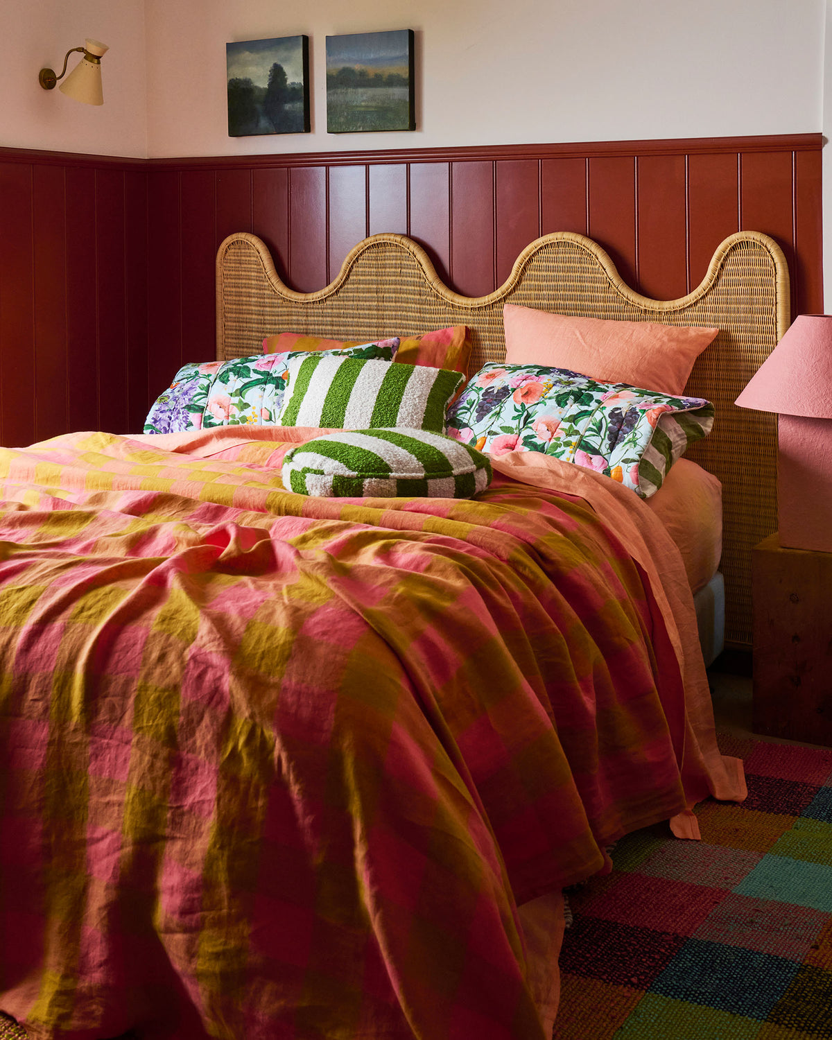 Spring In The Air Reversible Linen Quilted Pillowcases 2P Std Set