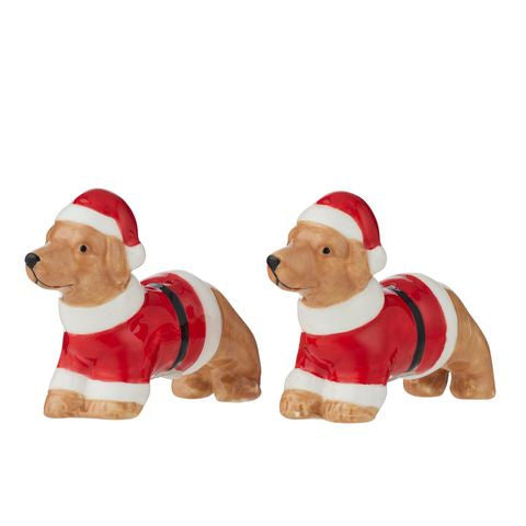 Dachshund Festive Salt & Pepper Set