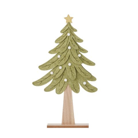 Contemporary Wood and Felt Tree