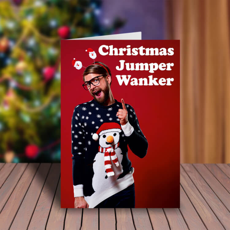 Christmas Jumper Wanker Card - Dean Morris