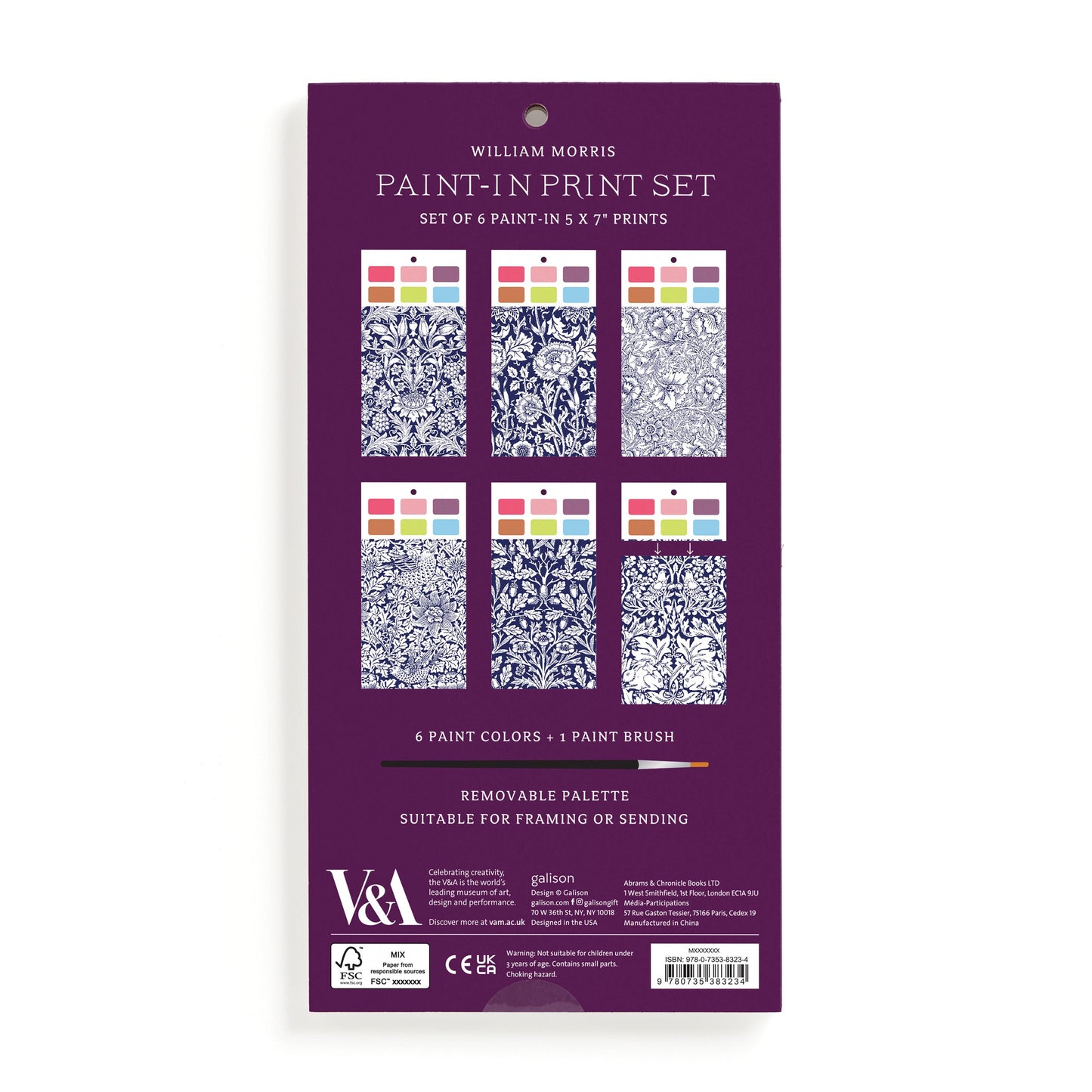 William Morris Paint-In Print Set