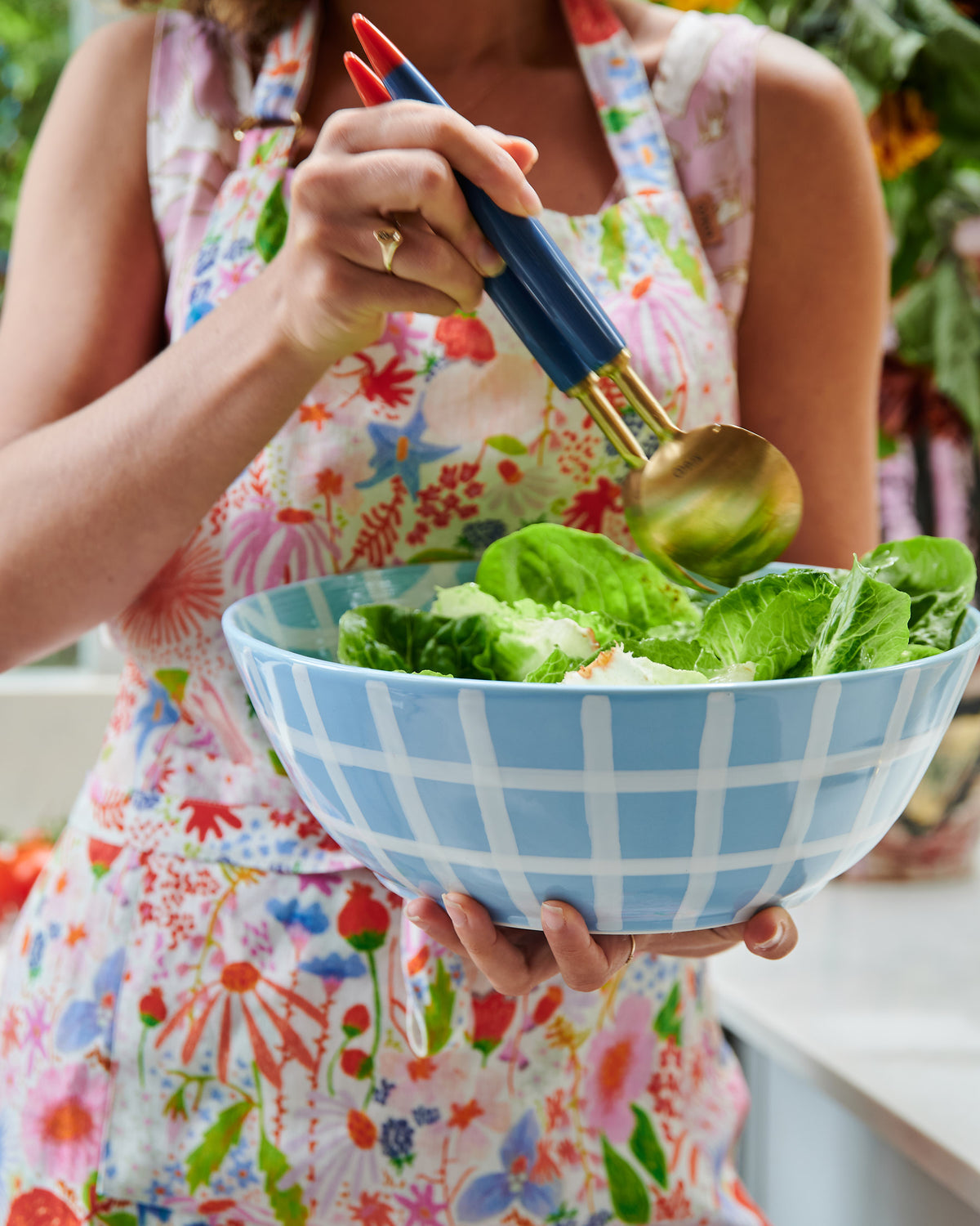 Blue Bird Tartan Salad Bowl - Kip&Co