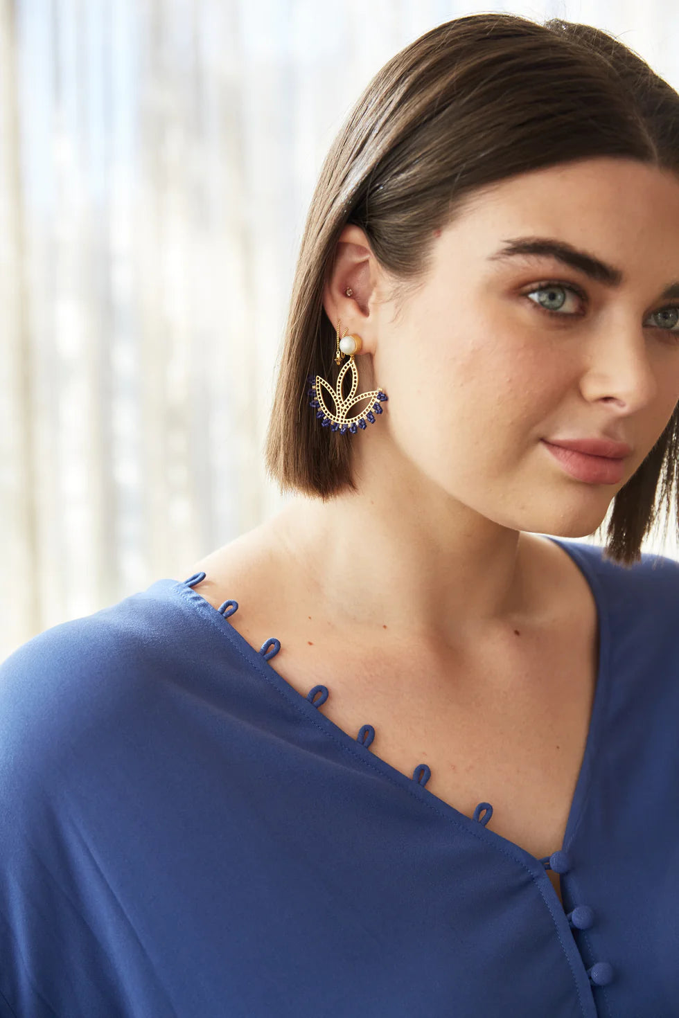 Charm Earring Cobalt