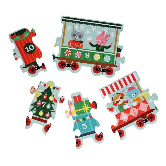Christmas Train Shaped Floor Puzzle