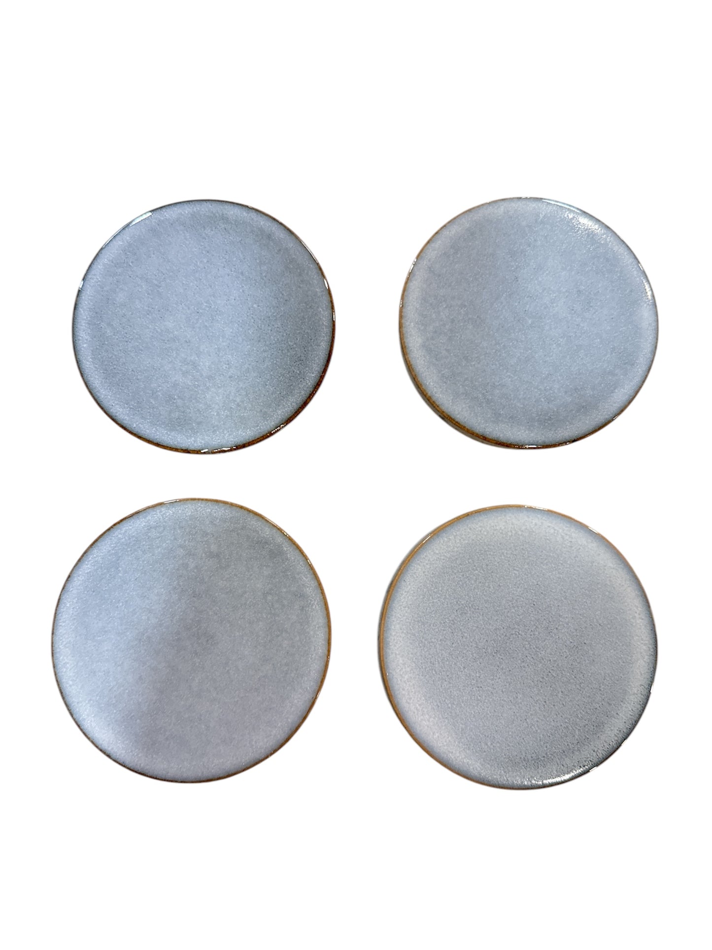 Ceramic Blue Glazed Coaster Set/4