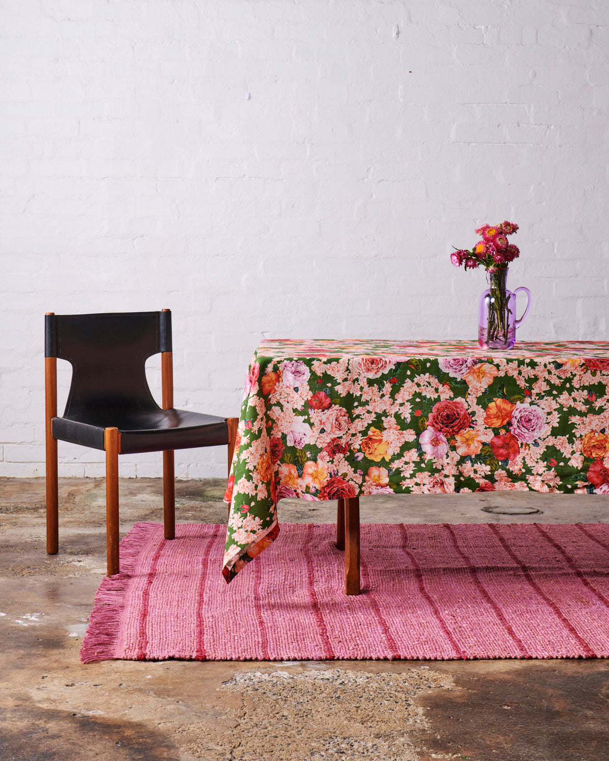 Rose Garden Rectangular Linen Tablecloth - Kip&Co