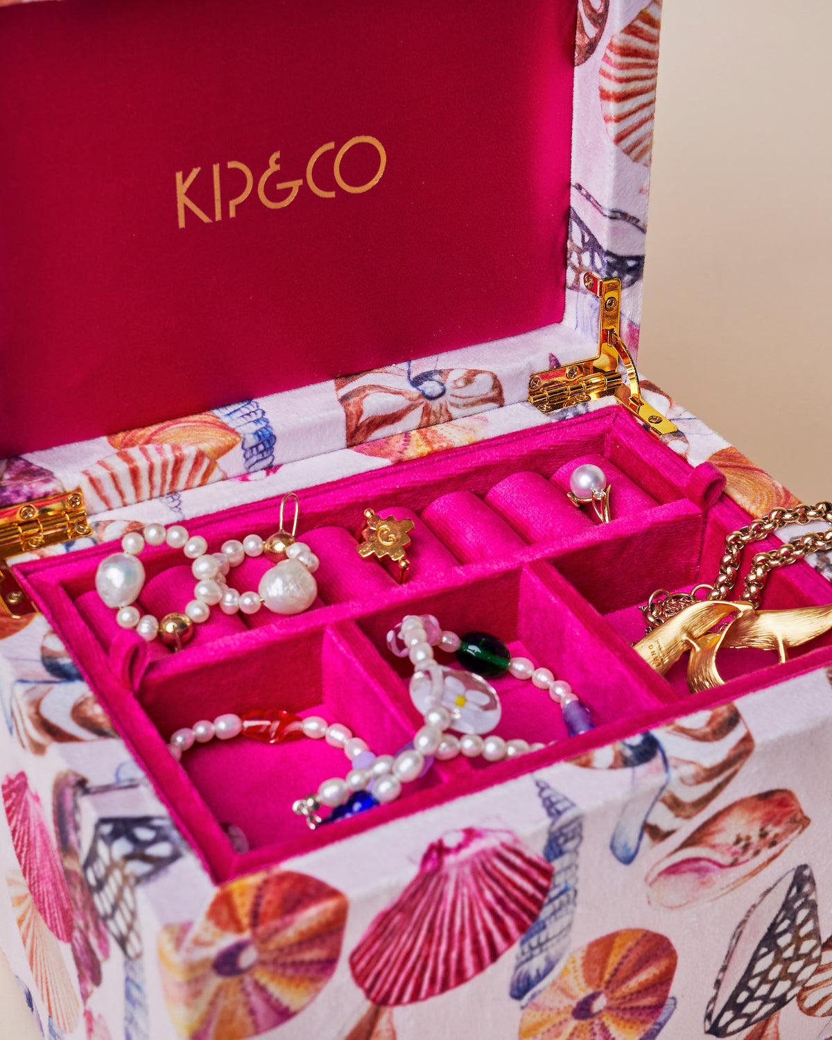 Seashore Large Velvet Jewellery Box - Kip&Co