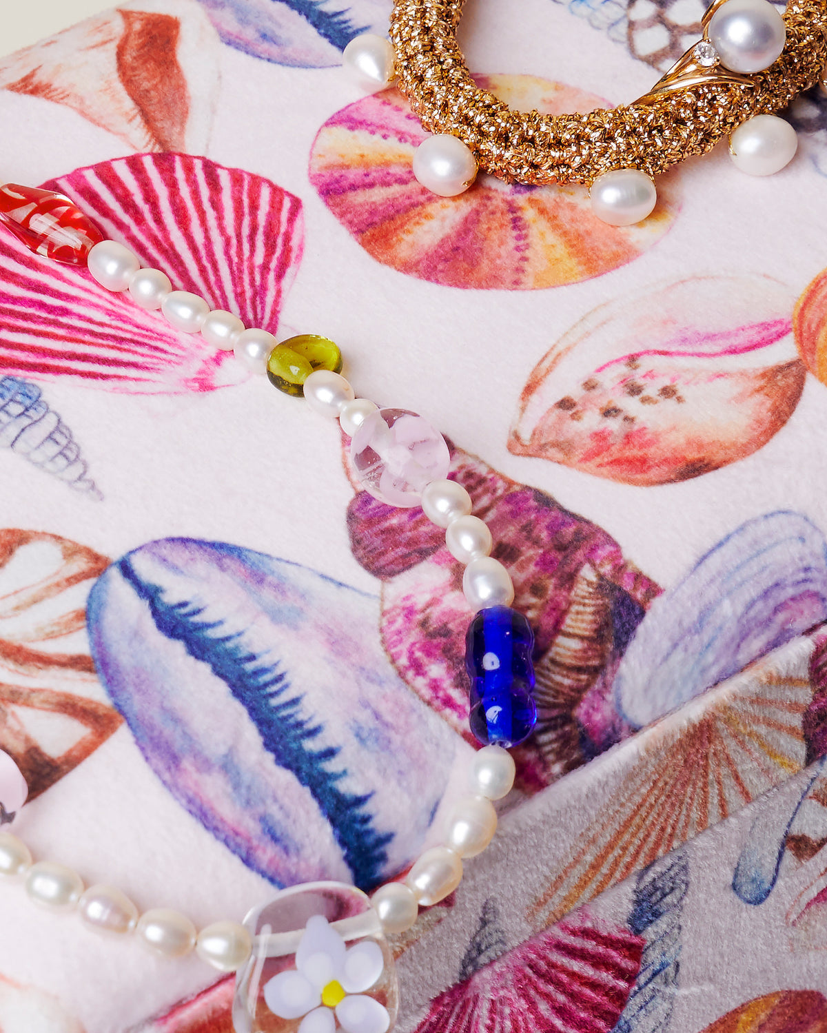 Seashore Large Velvet Jewellery Box - Kip&Co