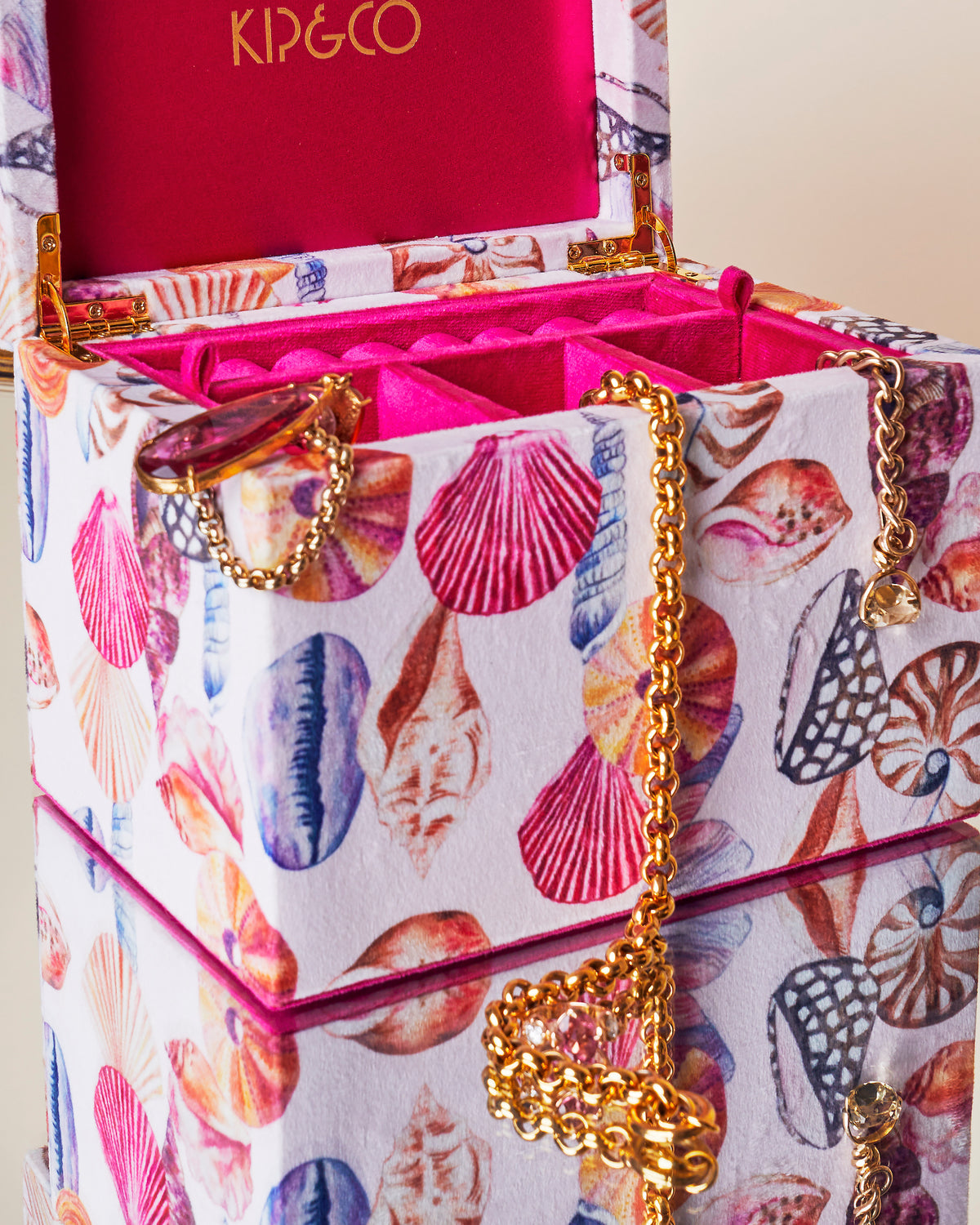 Seashore Large Velvet Jewellery Box - Kip&Co
