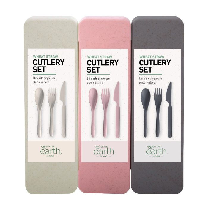 For The Earth Wheat Straw Cutlery Set of 3