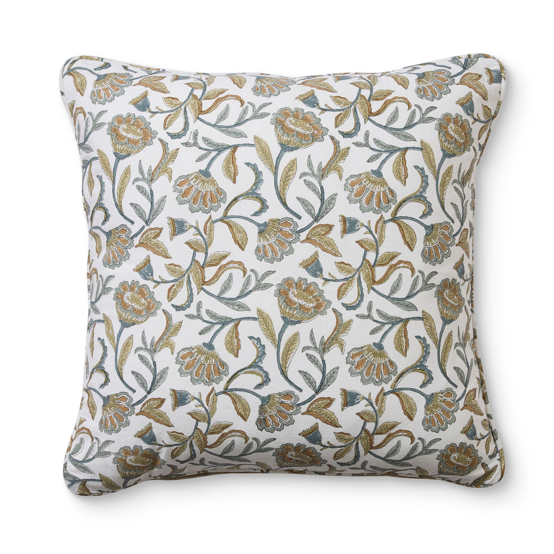 Summer Garden Multi Block Print Cushion