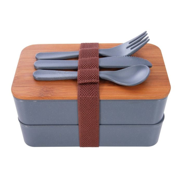 For The Earth Wheat Straw Bento Box With Cutlery