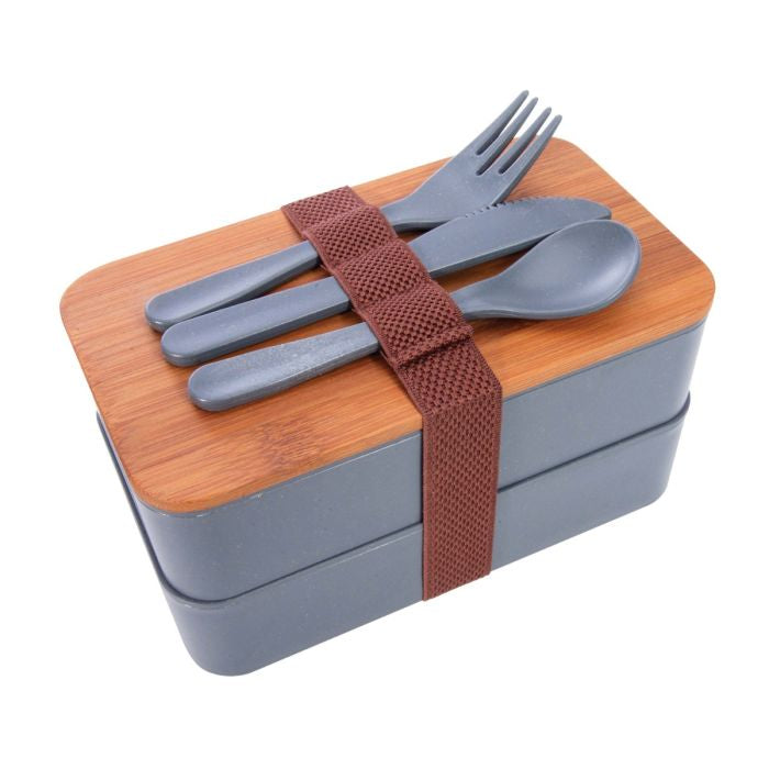 For The Earth Wheat Straw Bento Box With Cutlery