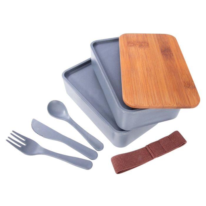 For The Earth Wheat Straw Bento Box With Cutlery