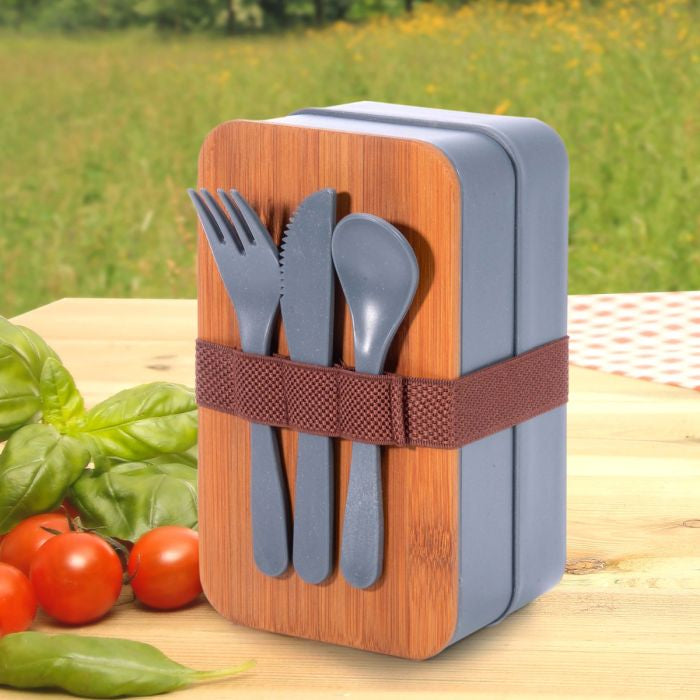For The Earth Wheat Straw Bento Box With Cutlery