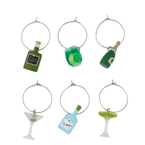 Gimlet Set/6 Resin Wine Charms