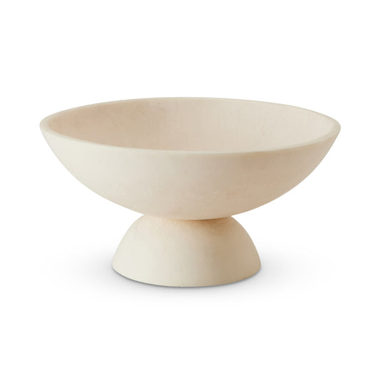 Aries Cream Pedestal Bowl