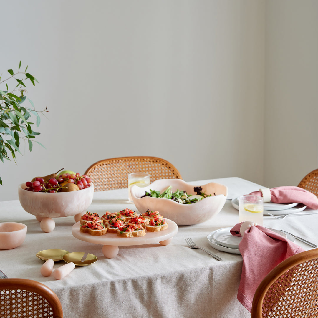 Aries Pink Wavy Salad Bowl - Madras Link