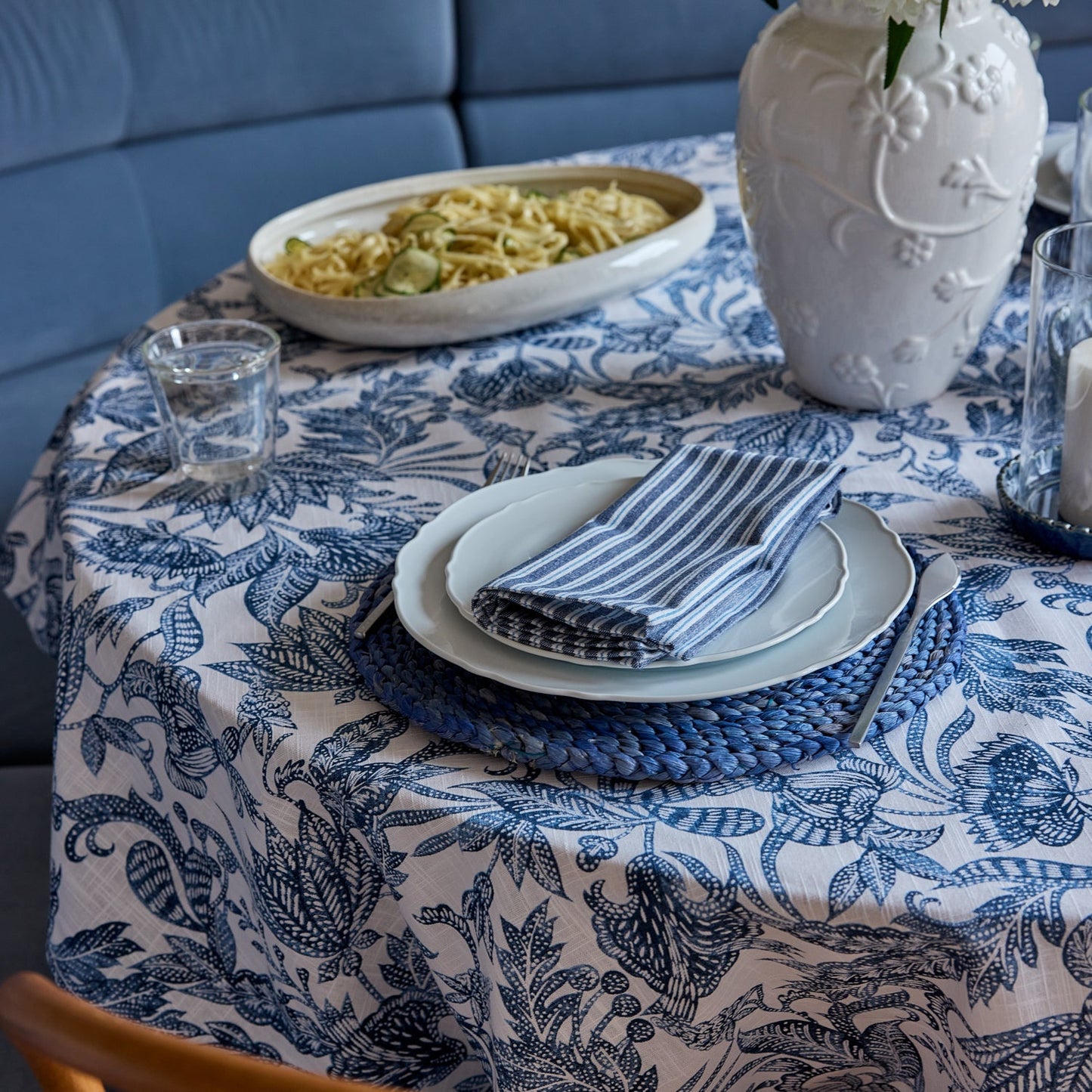 Samara Dark Blue Tablecloth