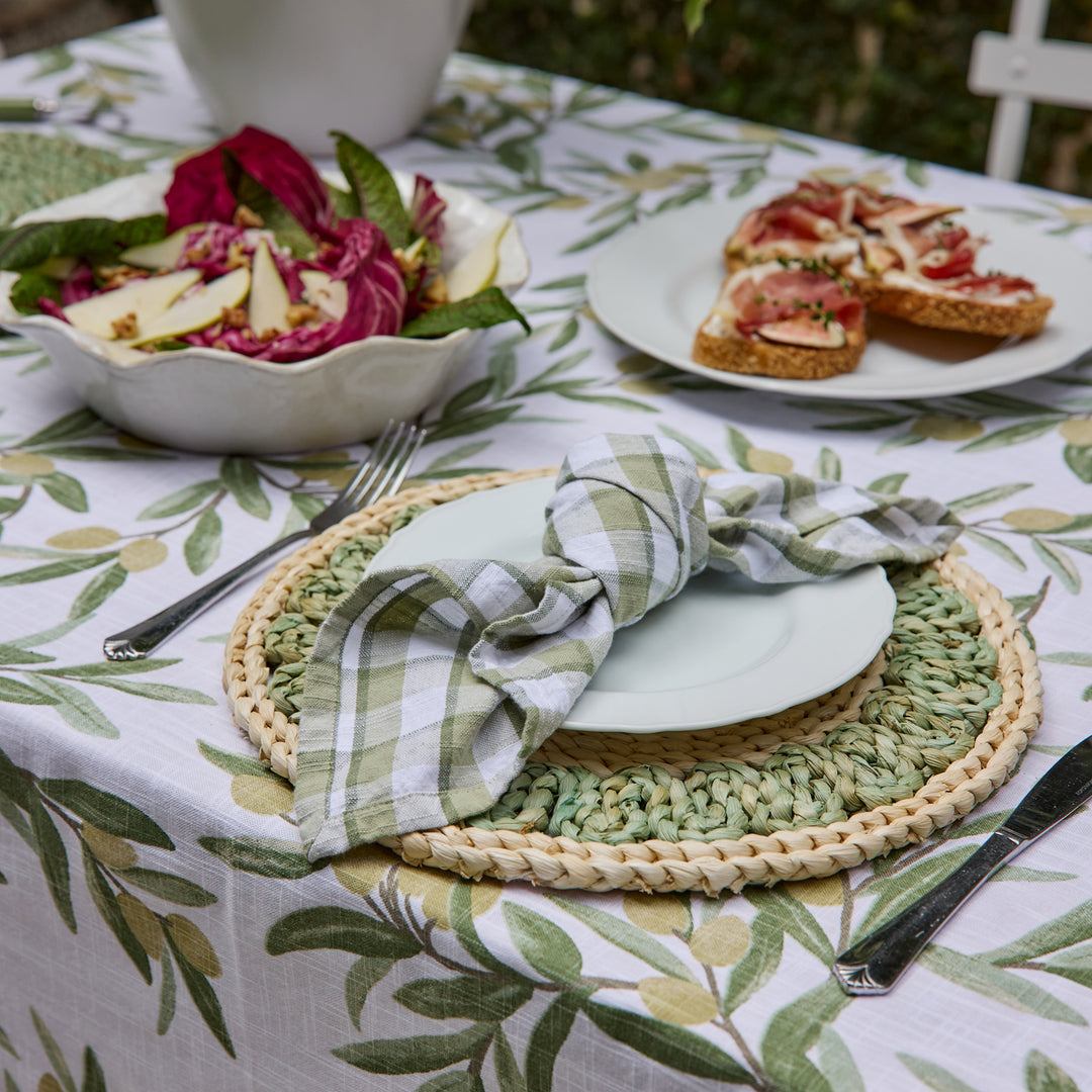 Maldon Green Check Napkin Set/4