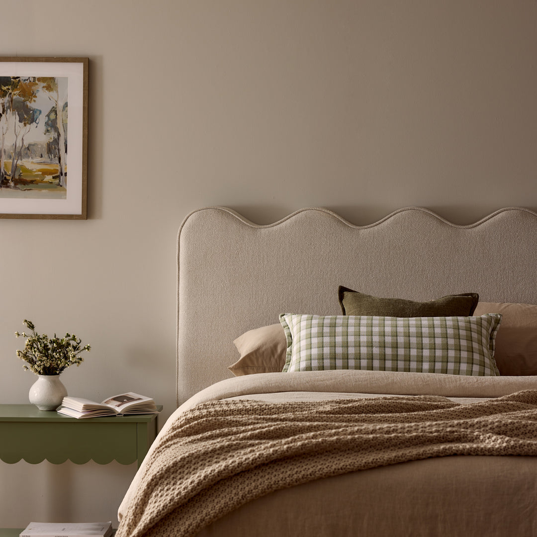 Maldon Green Check Cushion