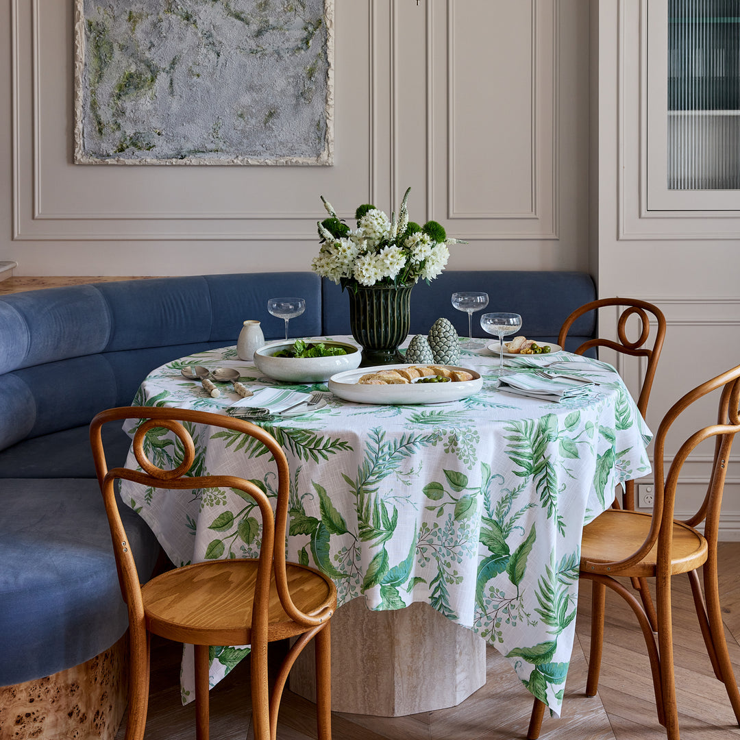 Fern Green/Blue Tablecloth