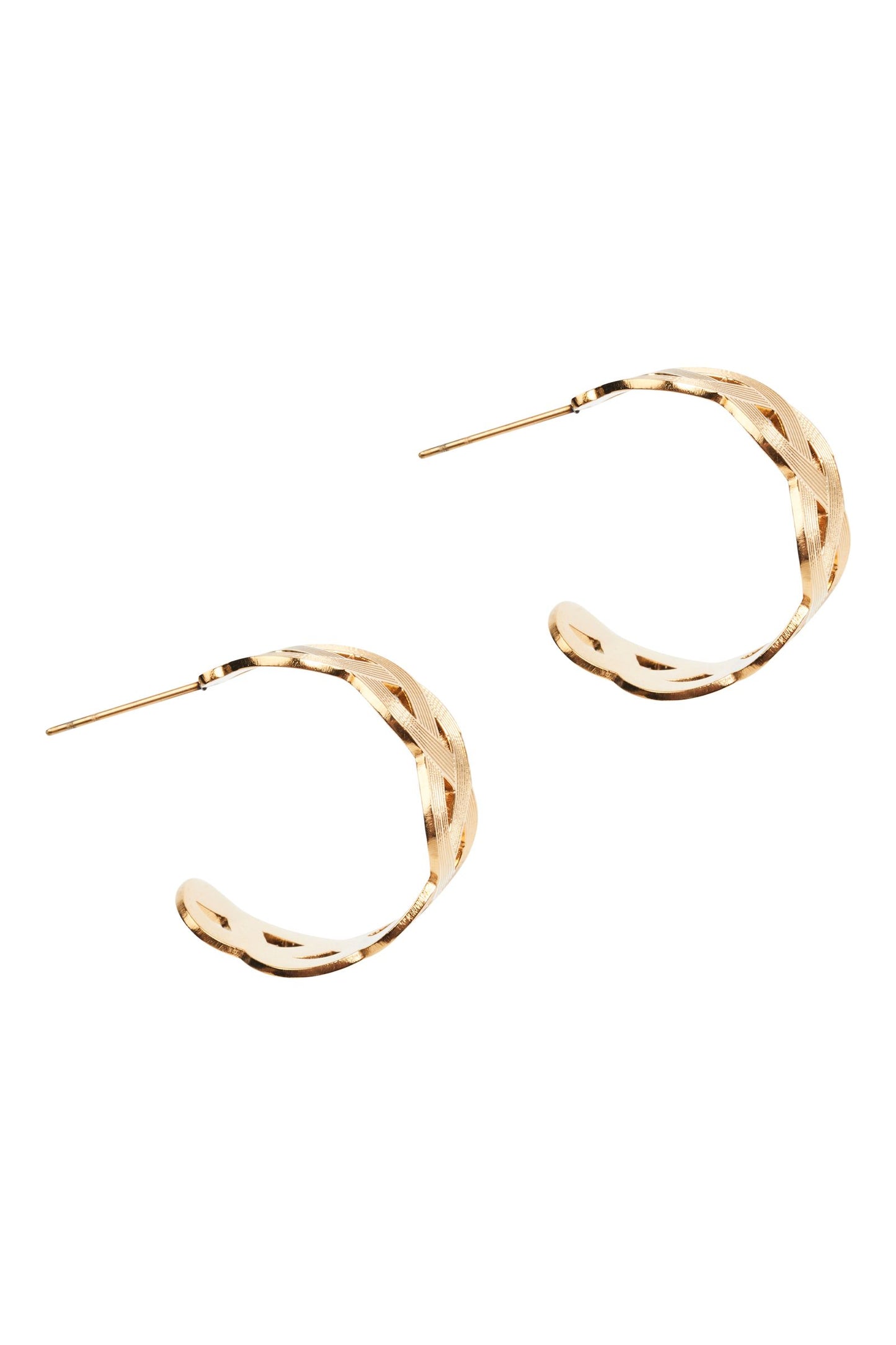 Folie Gold Hoop Earrings - eb&ive