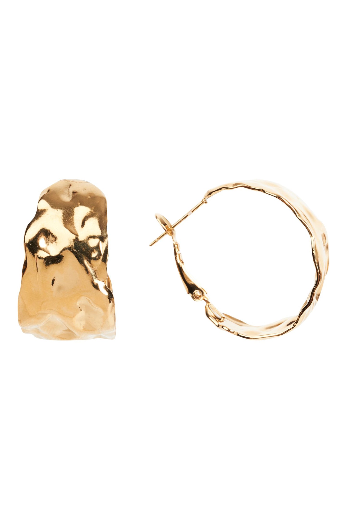 Folie Gold Hoop Earrings - eb&ive