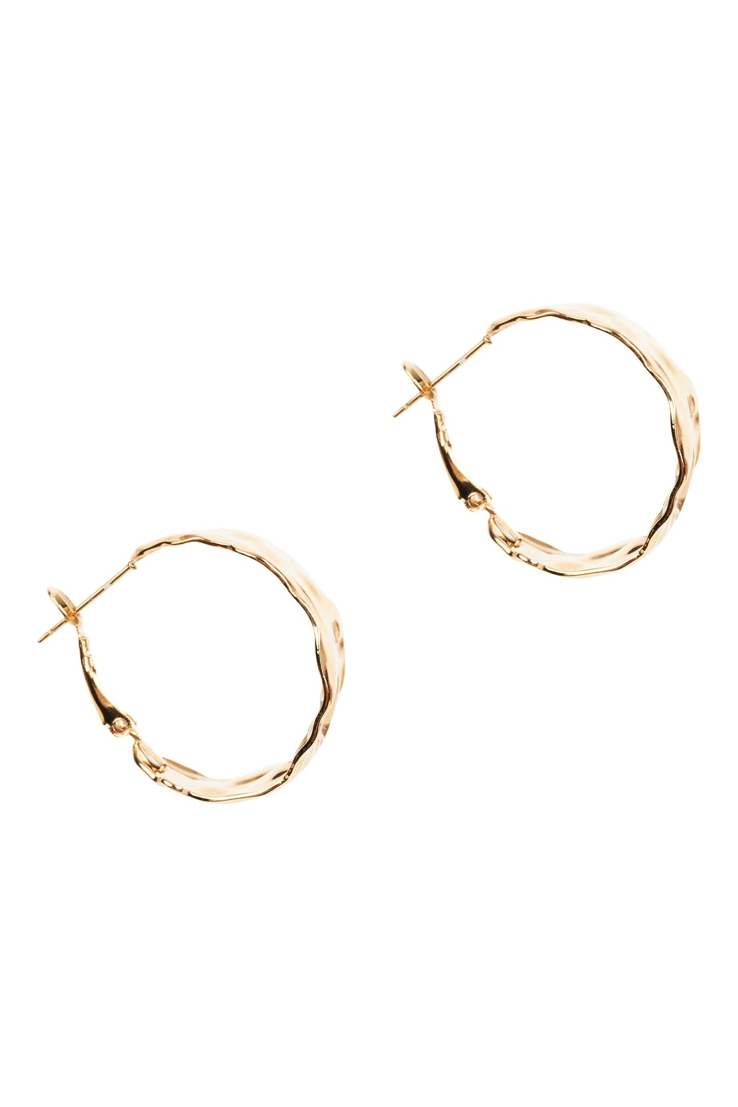 Folie Gold Hoop Earrings - eb&ive
