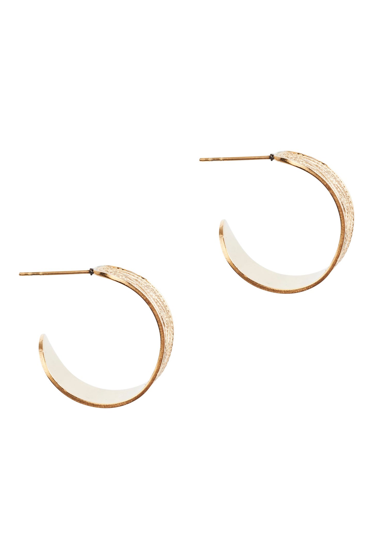 Folie Gold Hoop Earrings - eb&ive
